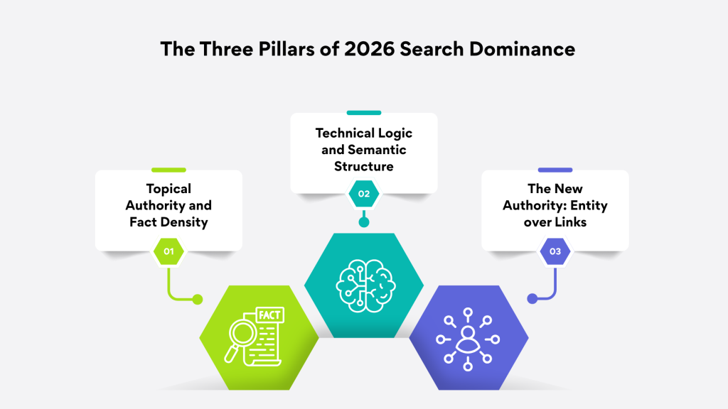 The Three Pillars of 2026 Search Dominance